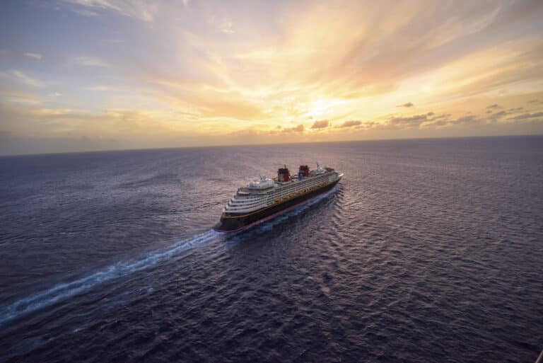 Disney Cruise at Sunset Image