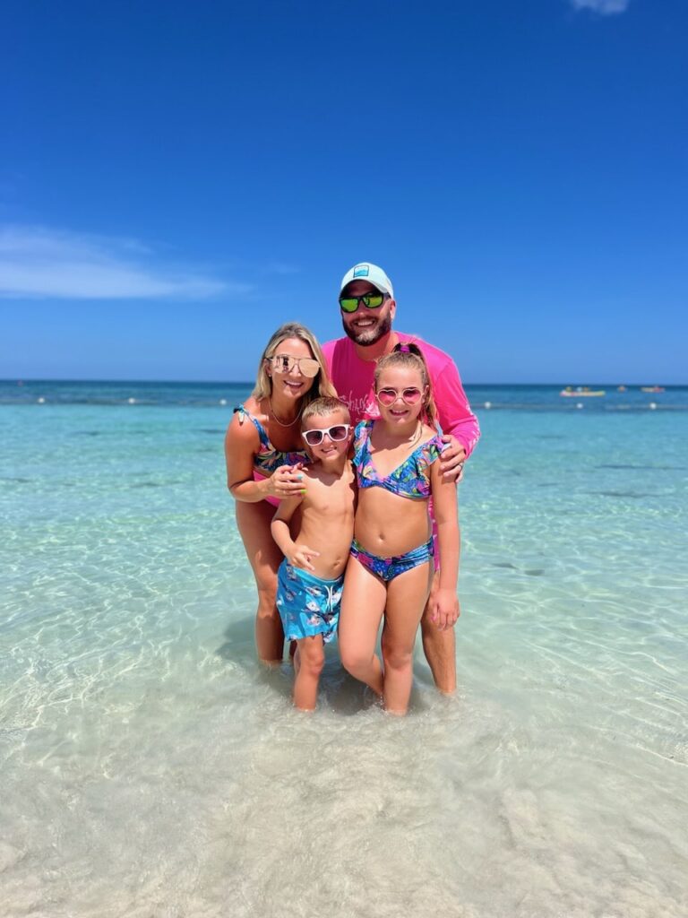 family at beach
