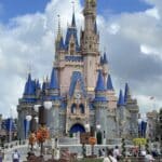 Medium distance view of Cinderella Castle in Magic Kingdom at Walt Disney World