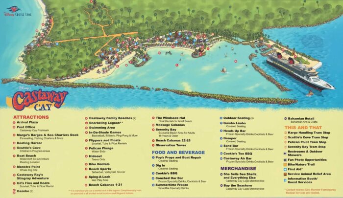 Experience True Luxury Renting - Castaway Cay Map 700x405 