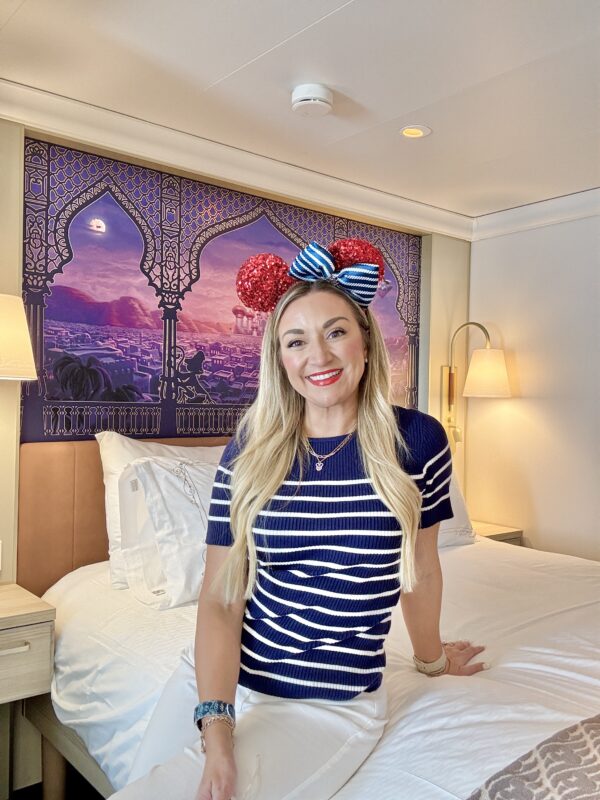 Stephanie Howard in a Disney Treasure stateroom