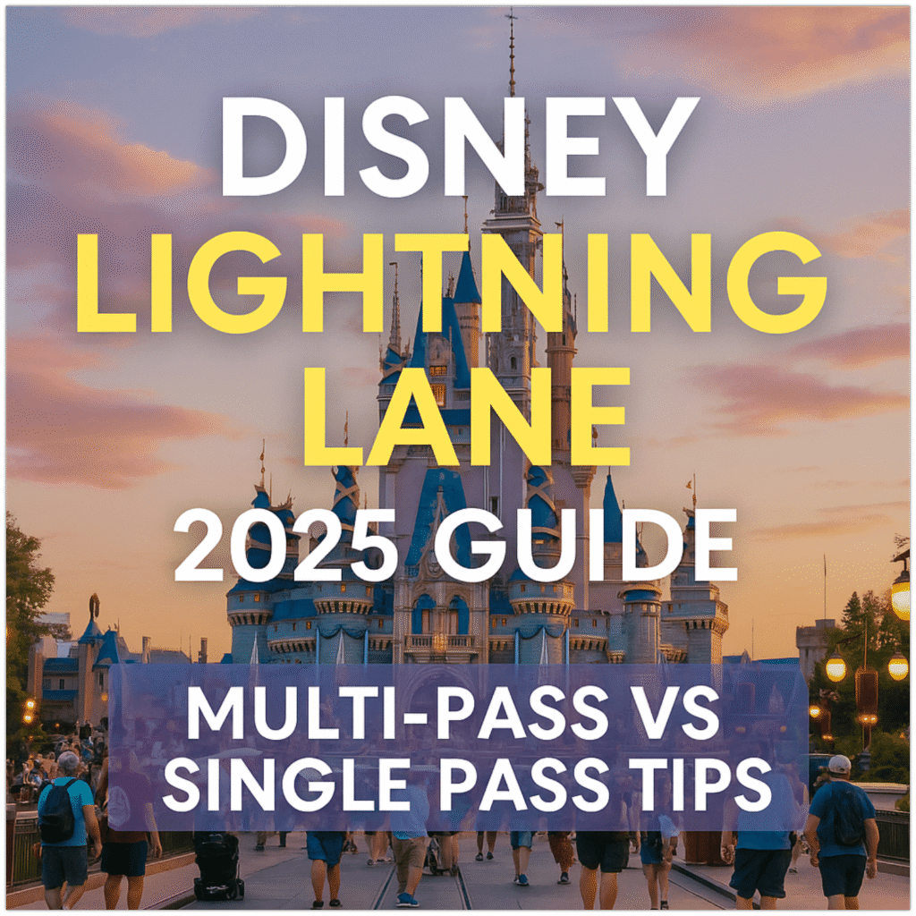 Family using Disney Lightning Lane 2025 Multi-Pass at Magic Kingdom to skip lines and save time