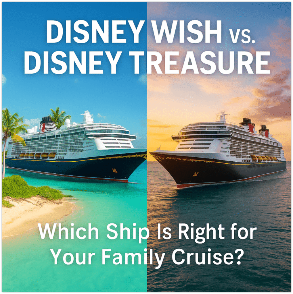 Disney Wish vs Disney Treasure cruise ships comparison for family travel planning