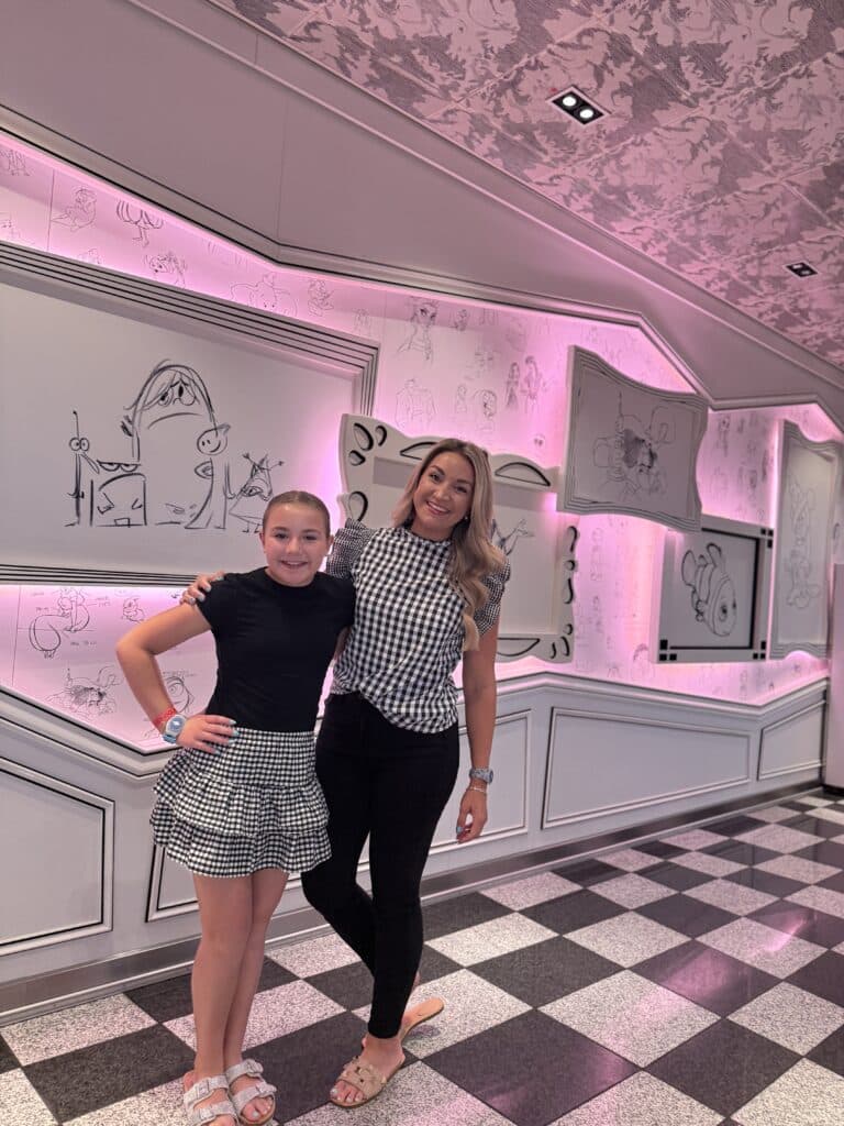 Animator’s Palate dining on Disney Wonder Alaska cruise with themed restaurant interior.