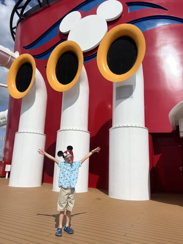 Son enjoying the disnye cruise ship