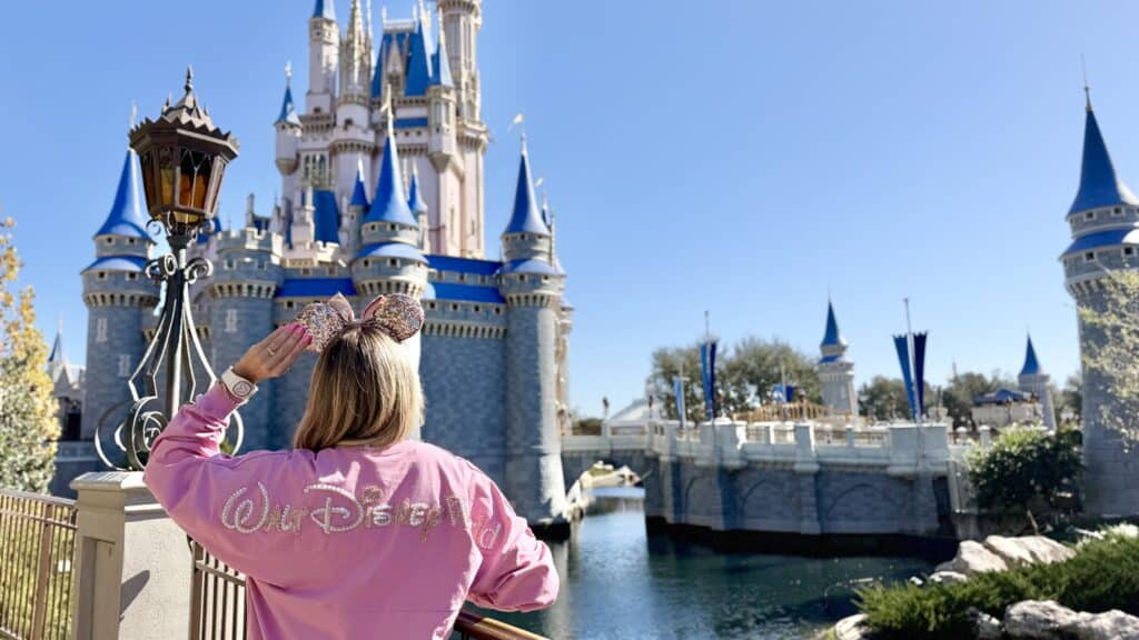Travel advisor at Cinderella Castle in Magic Kingdom at Walt Disney World.