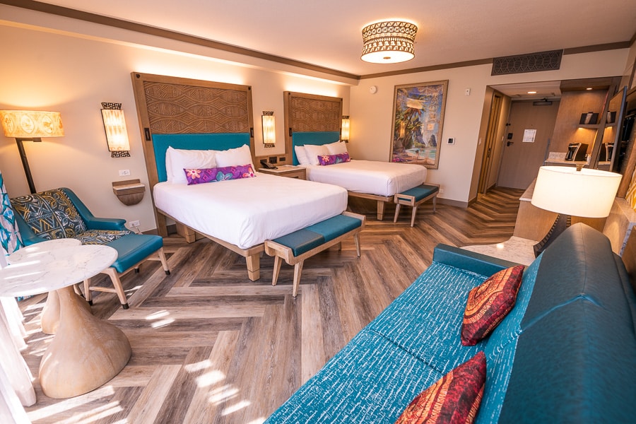 Disney’s Polynesian Village Resort hotel with lagoon views and tropical grounds at Walt Disney World