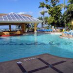 Main swimming pool at Sandals Negril resort in Jamaica