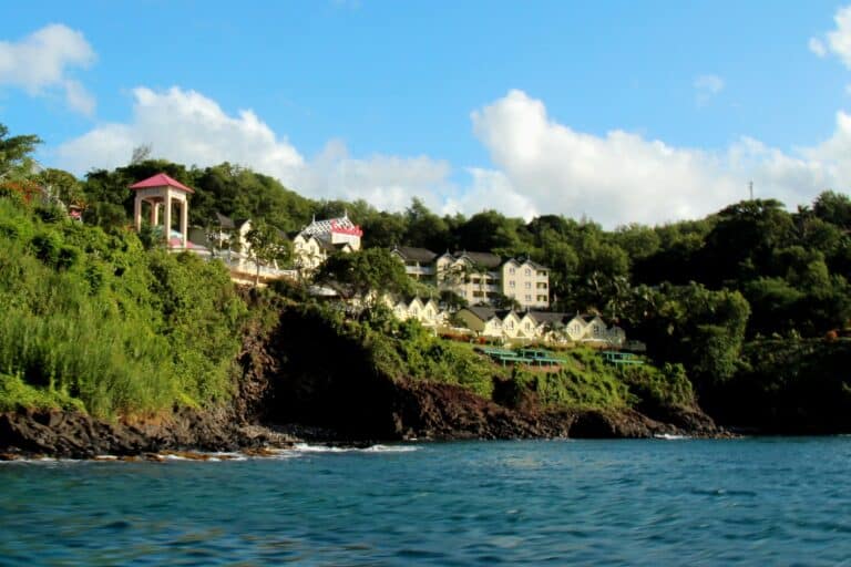 Sandals Regency La Toc resort along the Saint Lucia coastline