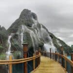 Krakatau volcano and pool area at Universal Volcano Bay in Orlando