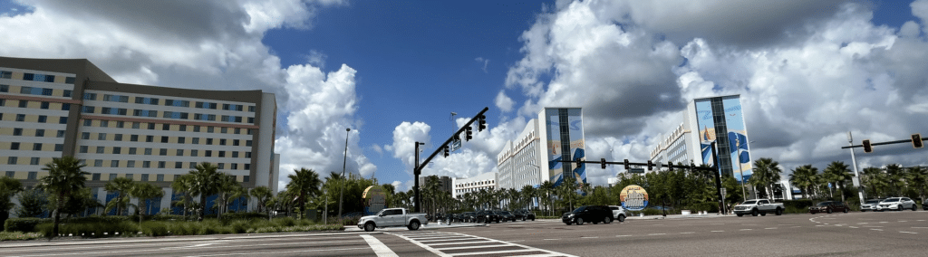 Panorama of both Universal's Endless Summer Resort hotels in Orlando