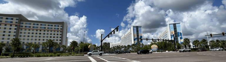 Panorama of both Universal's Endless Summer Resort hotels in Orlando