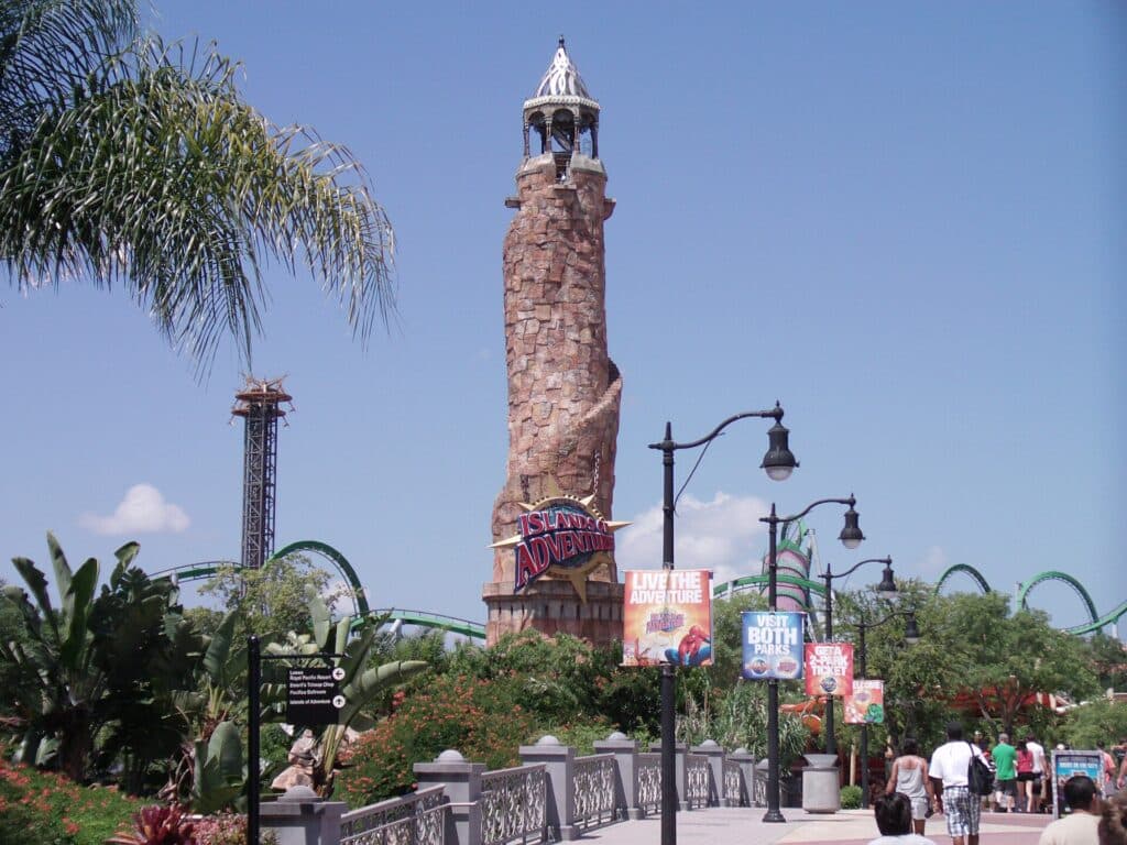 Pharos Lighthouse entrance at Universal Islands of Adventure in Orlando