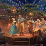 Artist rendering of Oaken’s Table Frozen dinner entertainment on Disney Believe