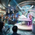 Concept artwork of Disney Believe’s Little Mermaid-inspired Sea Notes piano lounge